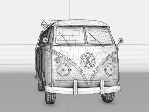 Volkswagen-T1 With full Interior 3D Модель