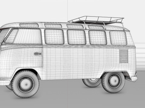 Volkswagen-T1 With full Interior 3D Модель