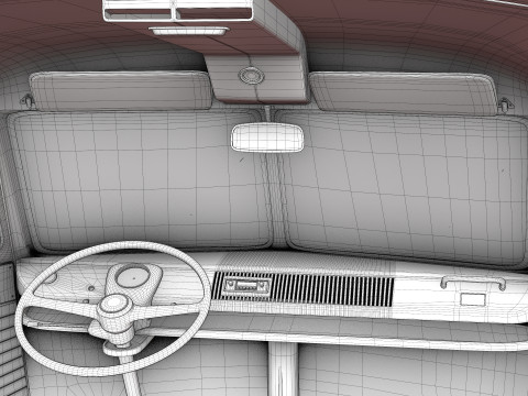 Volkswagen-T1 With full Interior 3D Модель