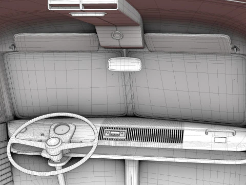 Volkswagen-T1 With full Interior 3D Model
