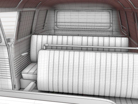 Volkswagen-T1 With full Interior 3D Model