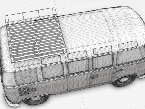 Volkswagen-T1 With full Interior 3D Модель