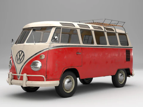 Volkswagen T1 with full Interior 3D Model