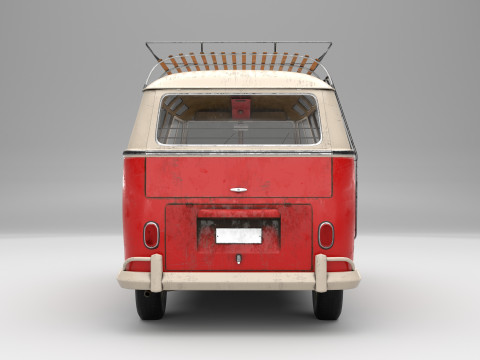 Volkswagen T1 with full Interior 3D Model