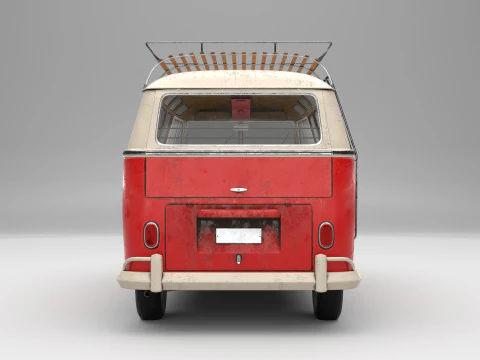 Volkswagen T1 with full Interior 3D Model