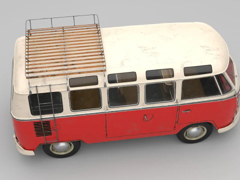 Volkswagen T1 with full Interior 3D Model