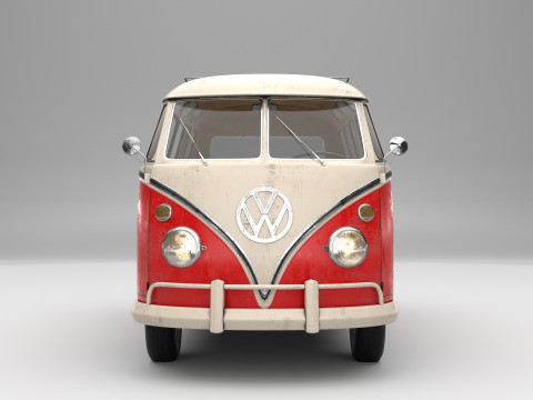 Volkswagen T1 with full Interior 3D Model