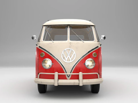 Volkswagen T1 with full Interior 3D Model