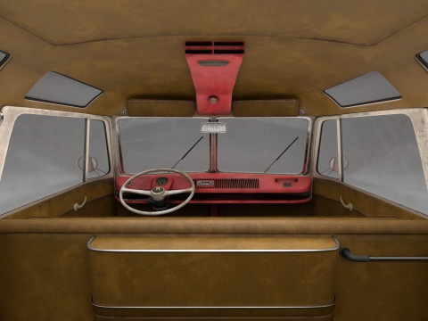 Volkswagen T1 with full Interior 3D Model