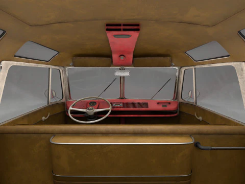 Volkswagen T1 with full Interior 3D Model