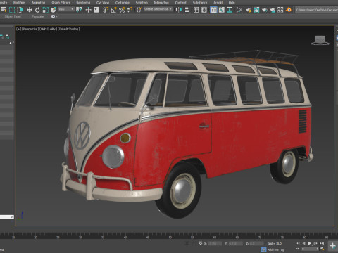 Volkswagen T1 with full Interior 3D Model