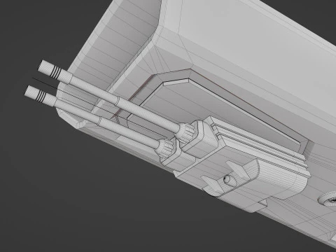 Sci-Fi Space Fighter Jet With Interior Cockpit 3D Model