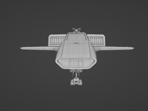 Sci-Fi Space Fighter Jet with Interior Cockpit 3Dモデル