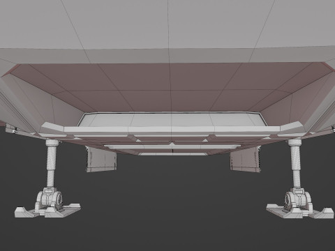 Sci-Fi Space Fighter Jet with Interior Cockpit 3Dモデル