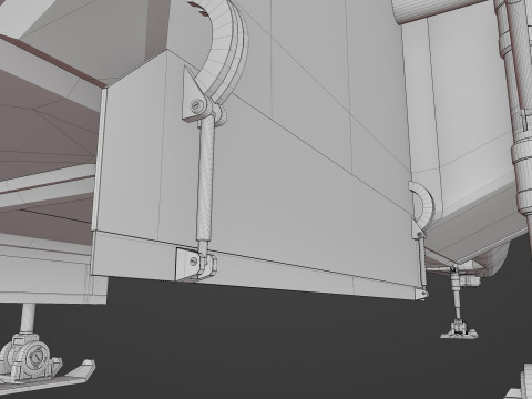 Sci-Fi Space Fighter Jet with Interior Cockpit 3Dモデル