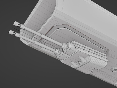 Sci-Fi Space Fighter Jet with Interior Cockpit 3Dモデル