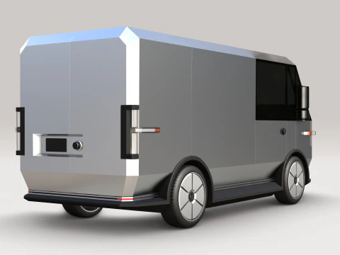 Electric Delivery Van PBR 3D Model