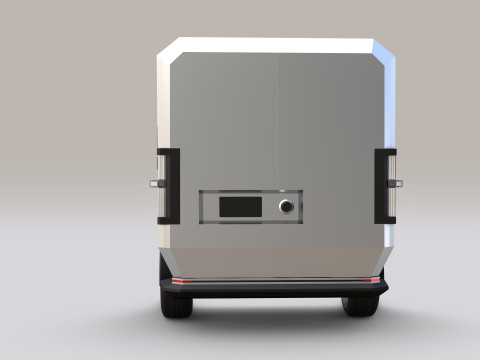 Electric Delivery Van PBR 3D 모델
