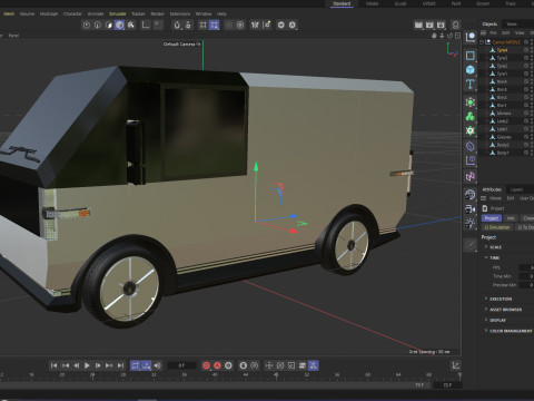 Electric Delivery Van PBR 3D 모델