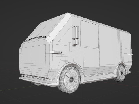 Electric Delivery Van PBR 3D 모델