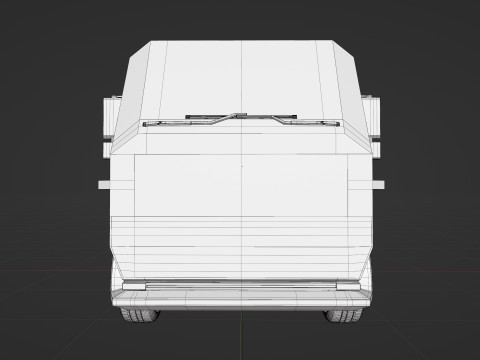 Electric Delivery Van PBR 3D 모델