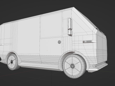 Electric Delivery Van PBR 3D 모델