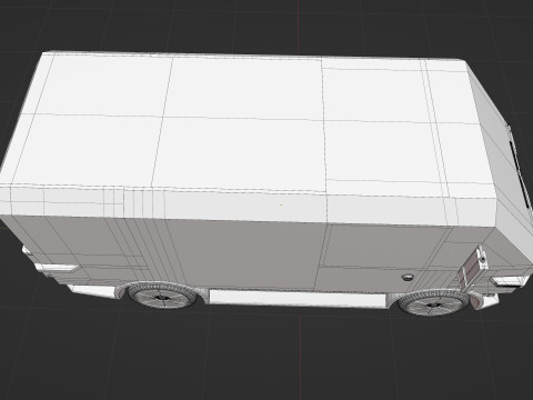 Electric Delivery Van PBR 3D 모델