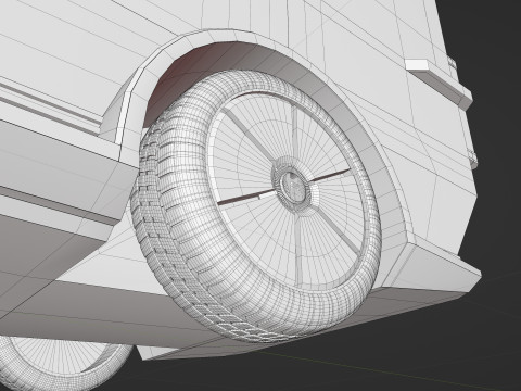 Electric Delivery Van PBR 3D 모델