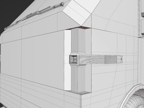 Electric Delivery Van PBR 3D 모델