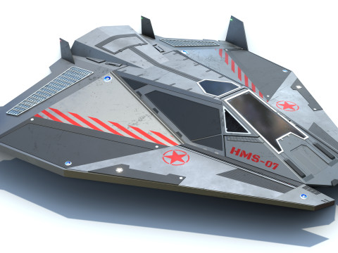 Sci-Fi Combat Spaceship 3D Model