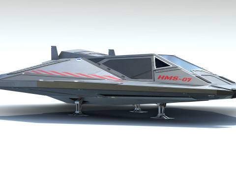 Sci-Fi Combat Spaceship 3D Model