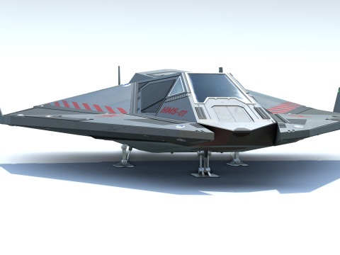Sci-Fi Combat Spaceship 3D Model