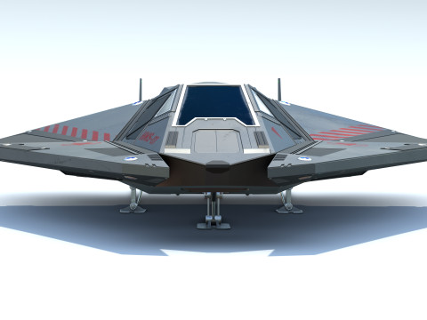 Sci-Fi Combat Spaceship 3D Model