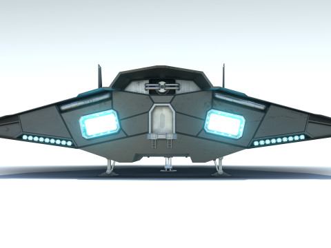 Sci-Fi Combat Spaceship 3D Model