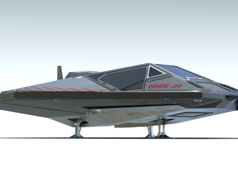 Sci-Fi Combat Spaceship 3D Model