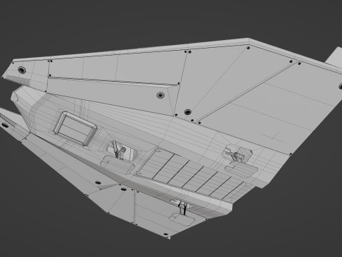 Sci-Fi Combat Spaceship 3D Model