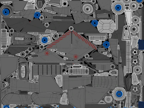 Sci-Fi Combat Spaceship 3D Model