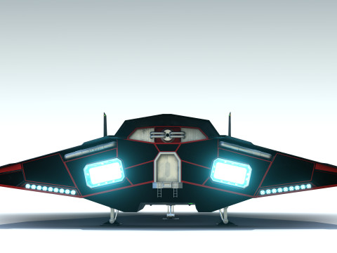 Sci-Fi Combat Spaceship 3D Model