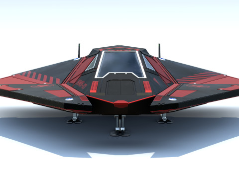 Sci-Fi Combat Spaceship 3D Model