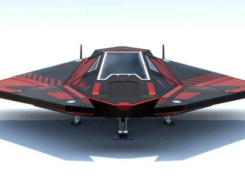 科幻战斗太空飞船 3D 模型