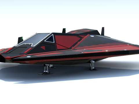 Sci-Fi Combat Spaceship 3D Model