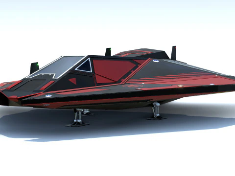 科幻战斗太空飞船 3D 模型