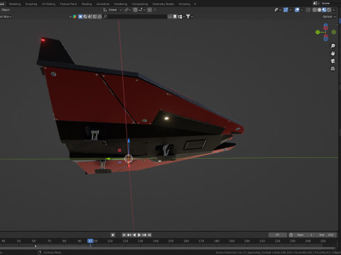 Sci-Fi Combat Spaceship 3D Model