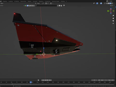 科幻战斗太空飞船 3D 模型
