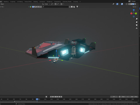 Sci-Fi Combat Spaceship 3D Model