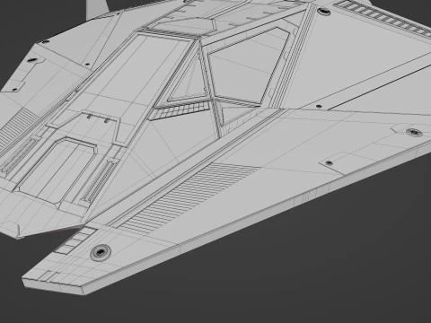 科幻战斗太空飞船 3D 模型