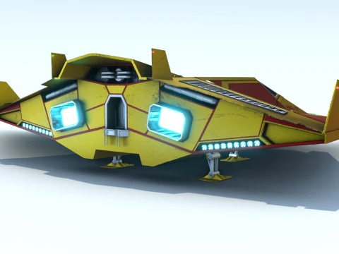 Sci-Fi Combat Spaceship 3D Model