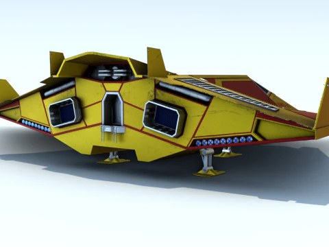 Sci-Fi Combat Spaceship 3D Model