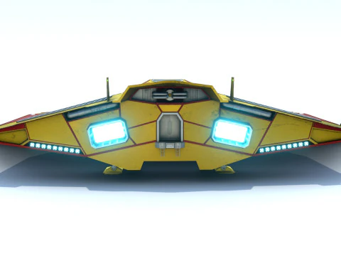 Sci-Fi Combat Spaceship 3D Model