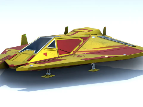 Sci-Fi Combat Spaceship 3D Model